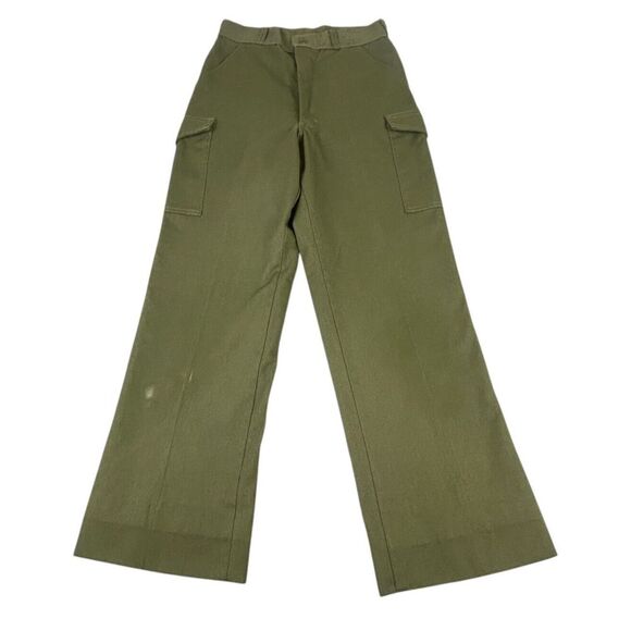 Boy Scouts of America Other - Boy Scouts Pants Youth‎ 26X27 Green Official Uniform Twill Cargo READ VINTAGE